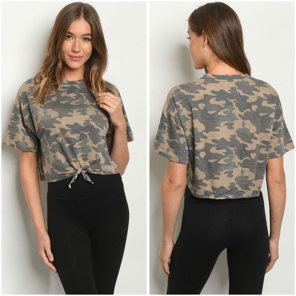 🆕Bottom tie camouflage top - Picture 1 of 4
